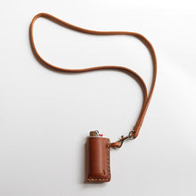 Load image into Gallery viewer, Lighter & leather cover on lanyard